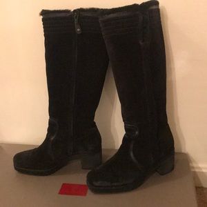 Cole Haan Black Suede Boots